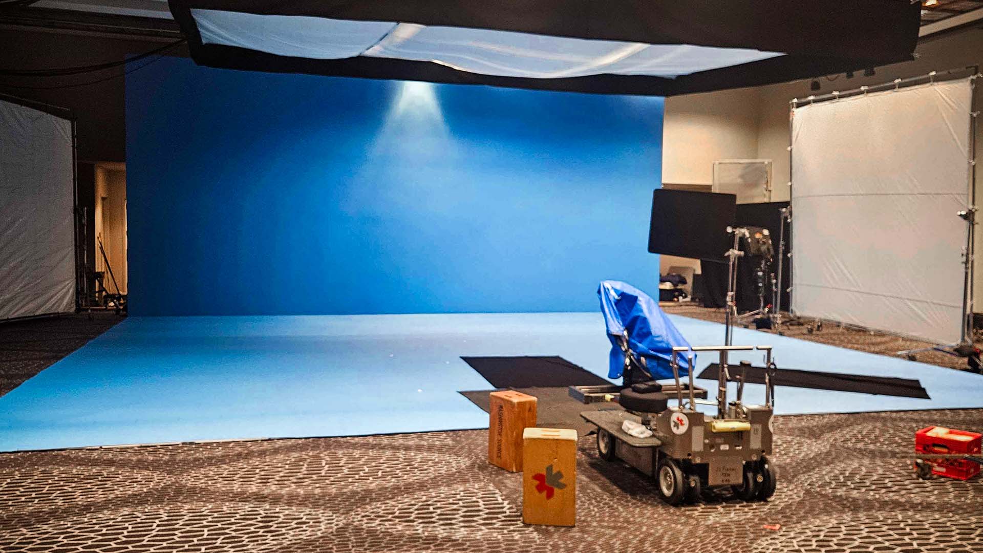Adidas commercial cyclorama set build EventPro Maryland DC