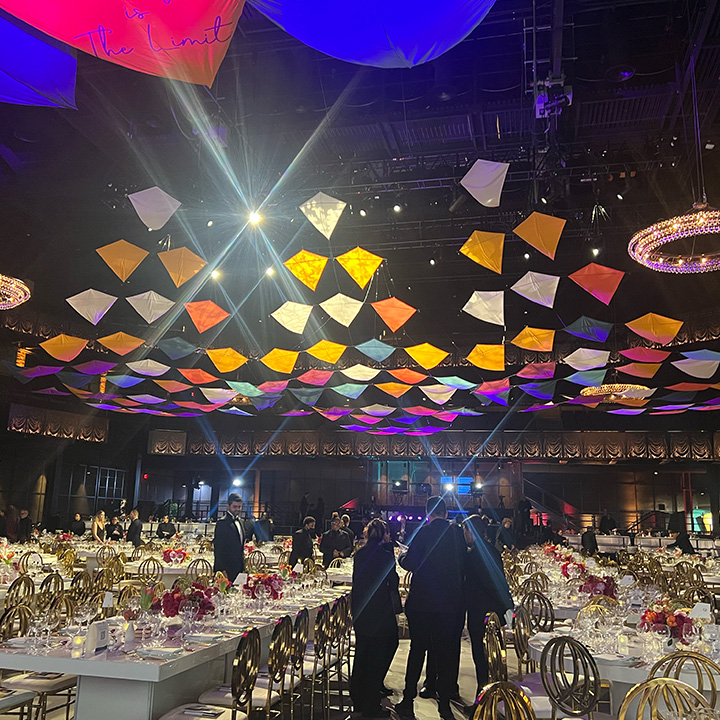 Registration or pre-function area detail — EventPro custom scenic fabrication Acceptance to Action Autism Gala 2024