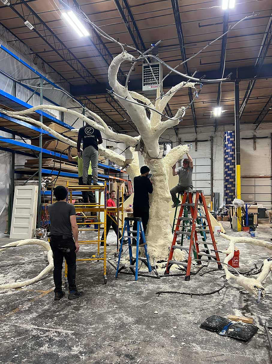 Foam carving and scenic fabrication by EventPro