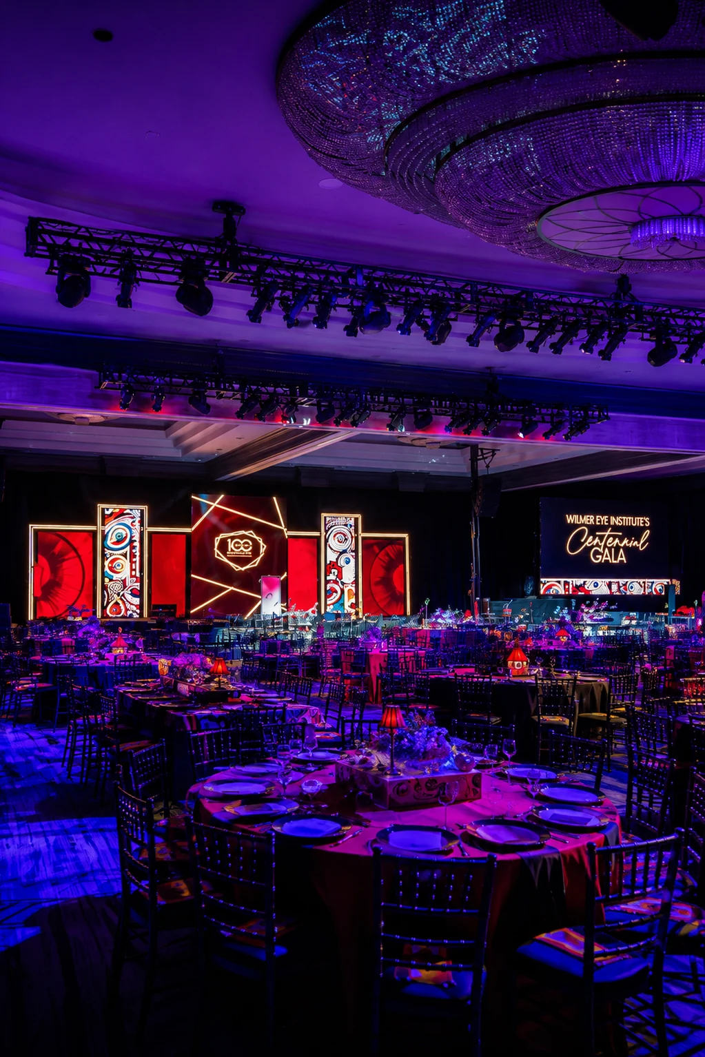 Ground-support truss and rigging flying lighting at a Washington, DC event by EventPro