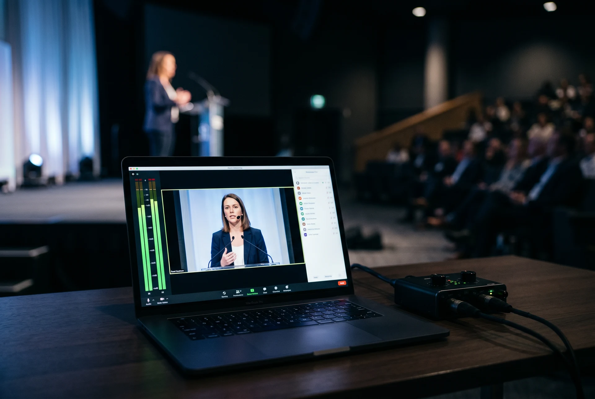 Broadcast and multi-track recording at corporate event by Event Pro
