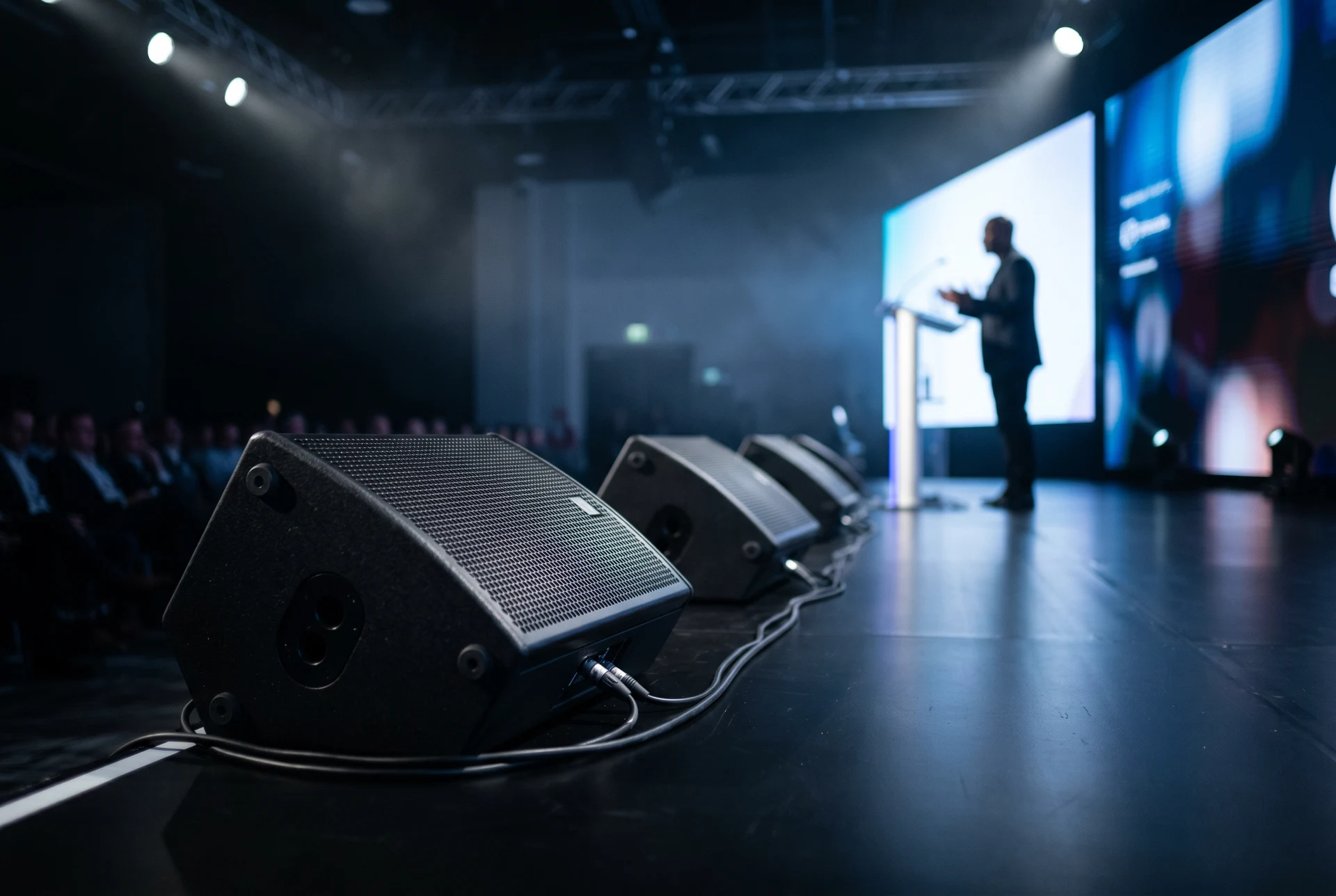 Stage monitor systems for corporate and live performance events by Event Pro