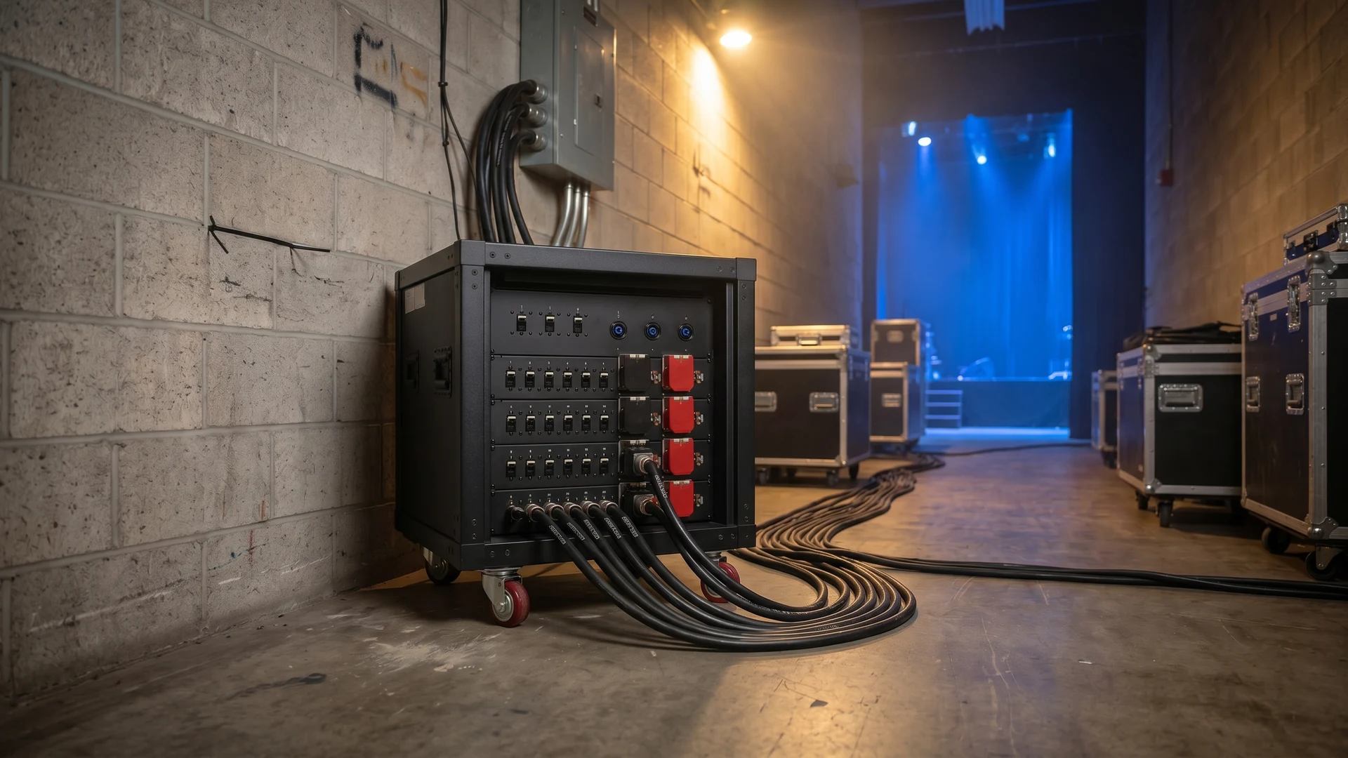 Event power distribution setup at a large production