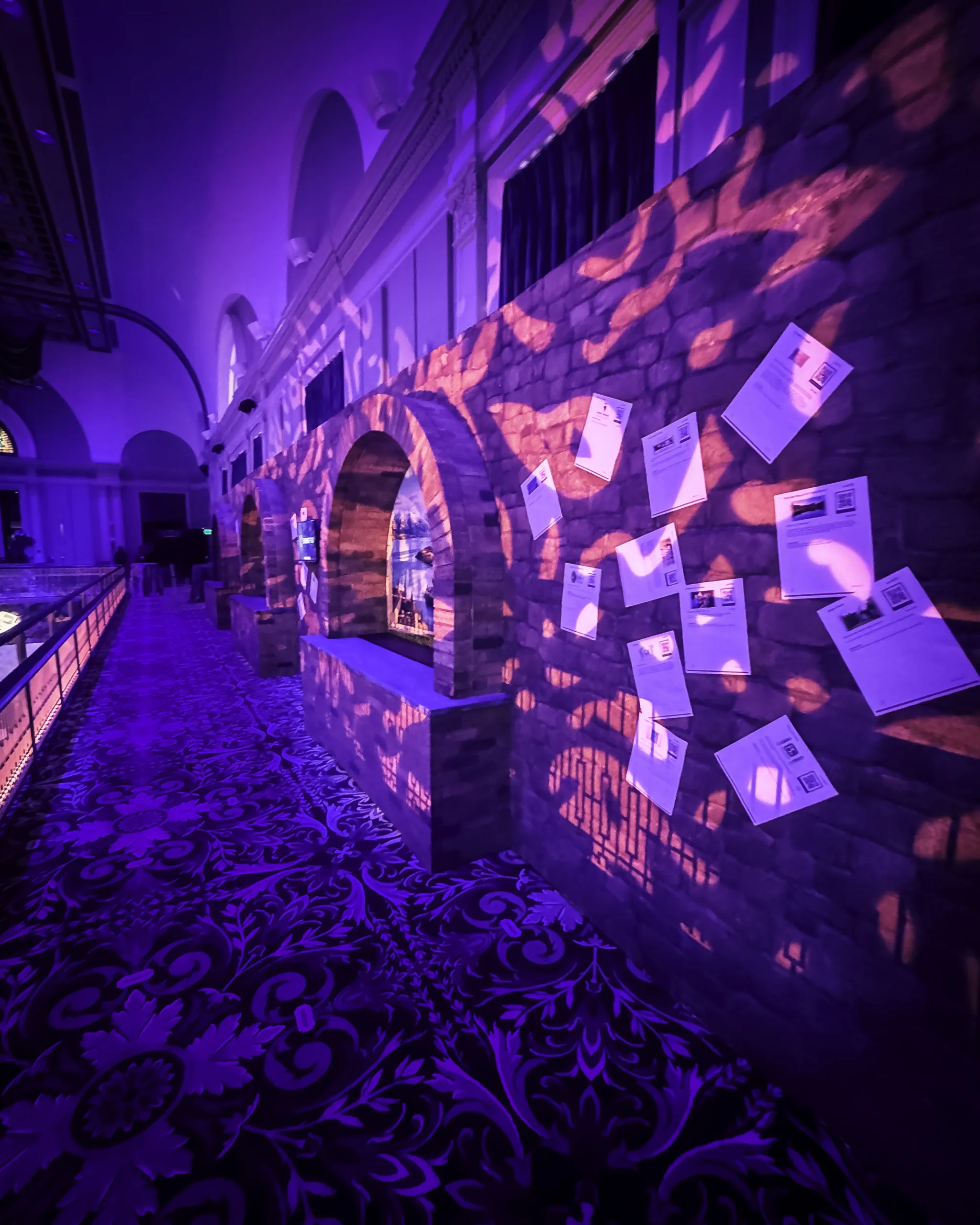 Harry Potter themed castle stone wall scenic installation — Enoch Pratt Free Library — EventPro