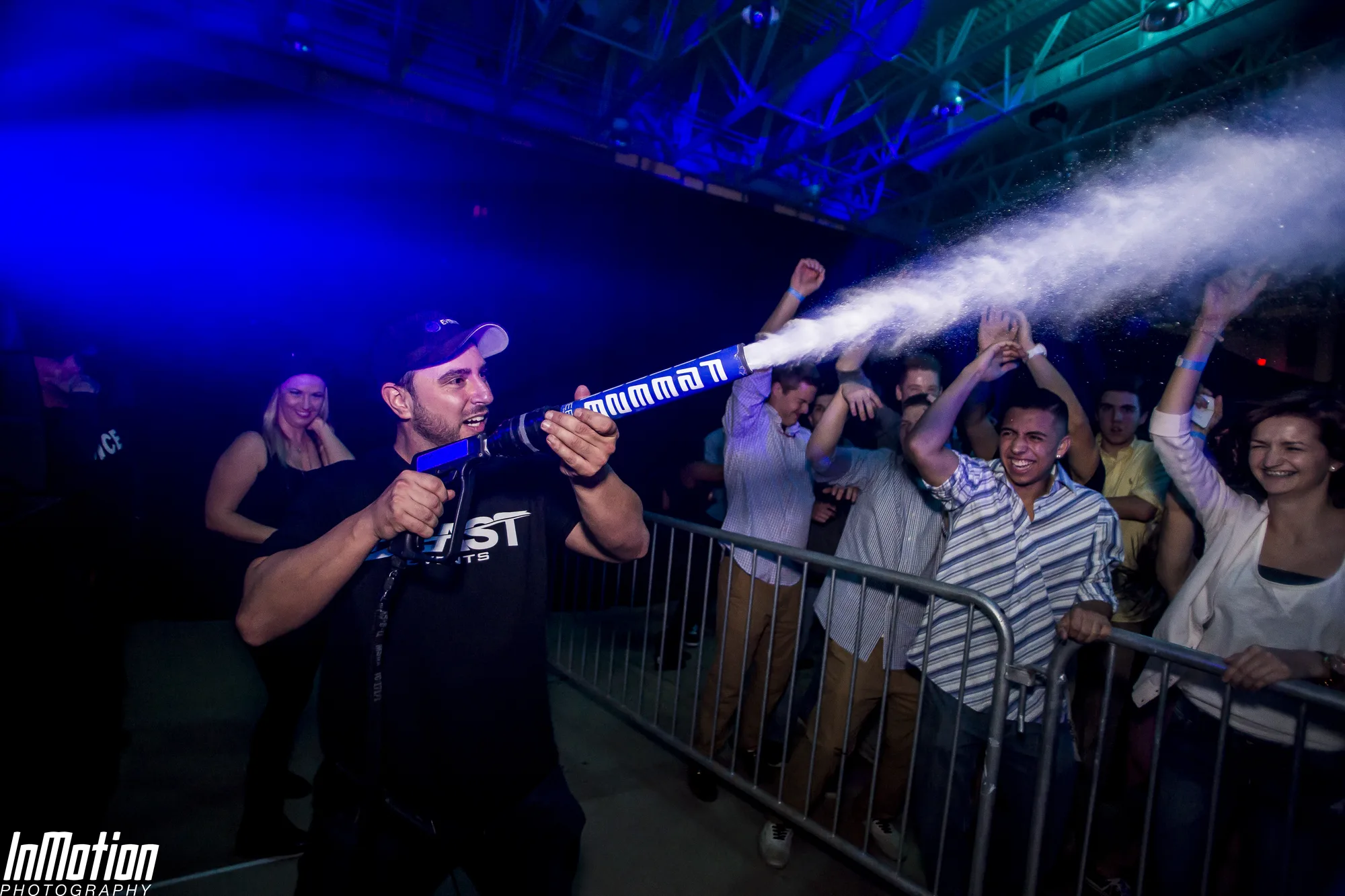 CO2 cannon firing into crowd at Lights Out concert APGFCU Arena Maryland, EventPro show effects and concert production