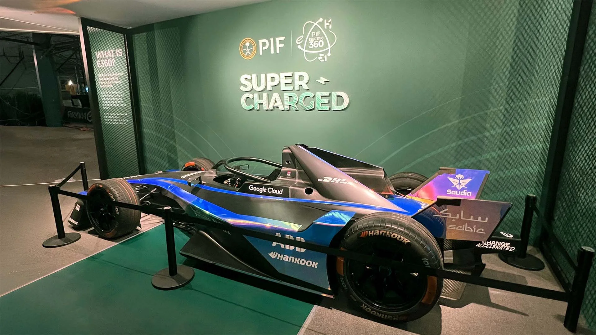 Miami Open PIF Formula E race car branded activation interior — EventPro brand activations