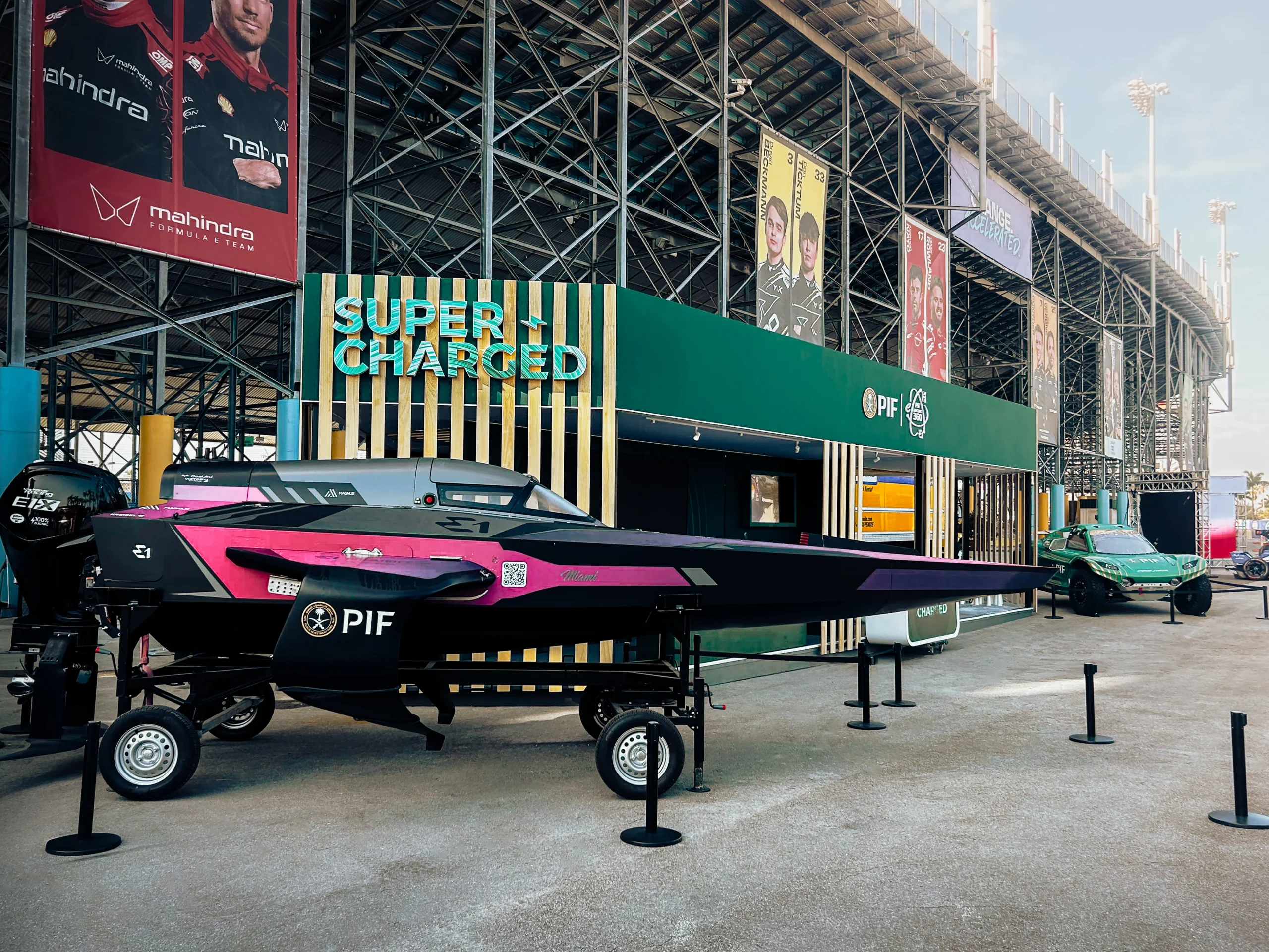 Miami Open PIF Supercharged activation with powerboat display — EventPro event activations